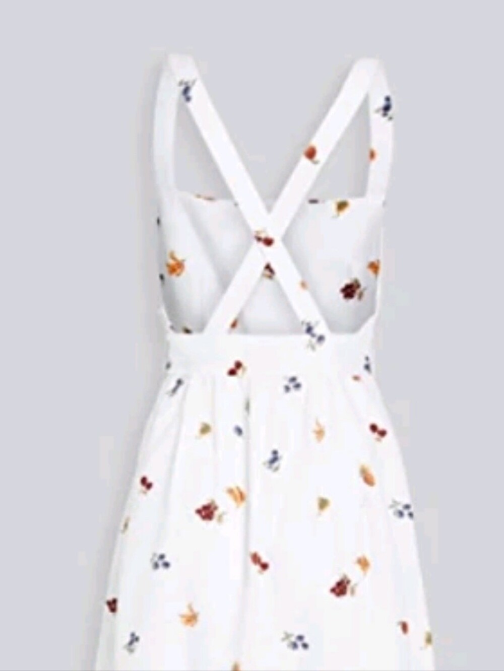 REFORMATION Fruit Loops Print Cruise Square Neck Belted Linen Sun-Dress 2 = XS - Picture 11 of 11
